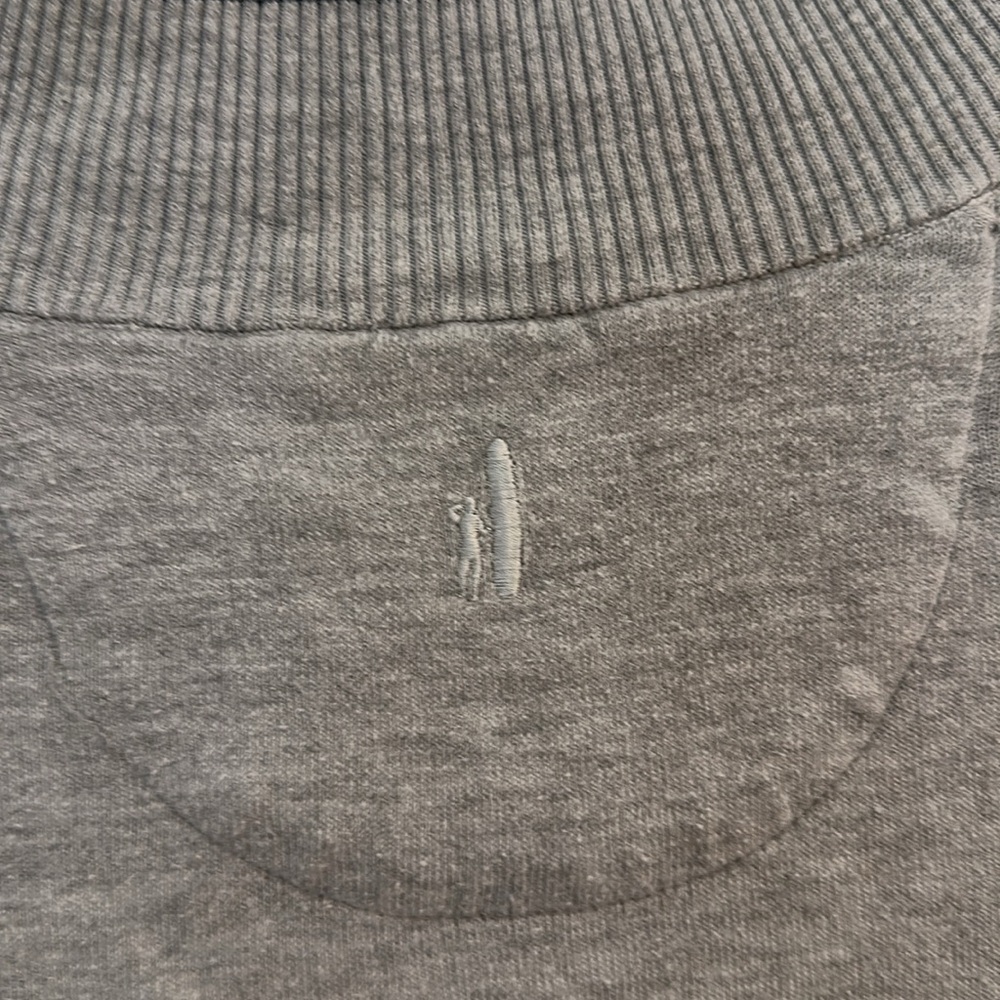 Johnnie-O Grey Sweater Long Sleeve 1/4 Zip Lightweight Soft - Medium - Picture 5 of 5